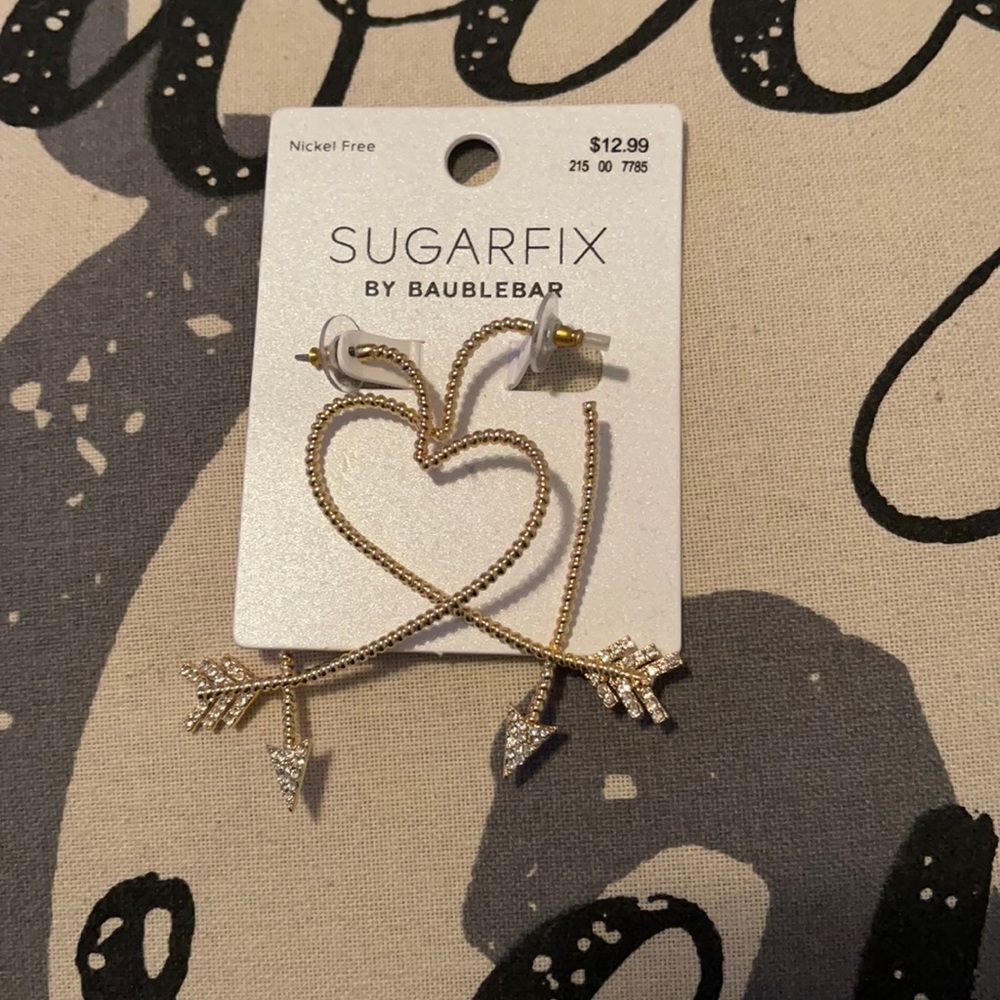 SUGARFIX by BAUBLEBAR gold heart earrings
